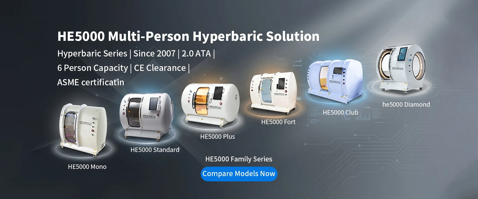 HE5000 Multi-Person Hyperbaric Solution